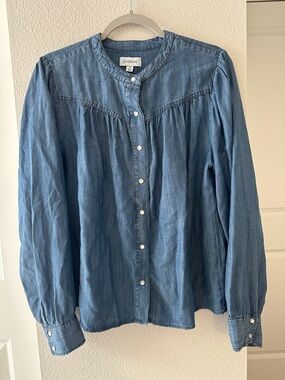 Evereve Denim Button Blouse